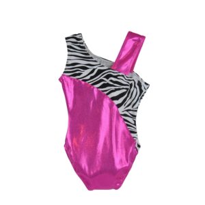 Obersee - O3GL033CL - Girl's Girls Gymnastics Leotard - Pink Zebra | Child (8-10 Years)