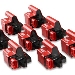 82648 MSD Ignition Coil - GM LS Blaster Series - L-Series Truck Engine - Red - 8-Pack