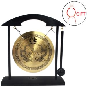 Zen Art Brass Feng Shui Desktop Gong for Home Office Desktop Decoration Meditation Practice W Fengshuisale Red String Bracelet H1302