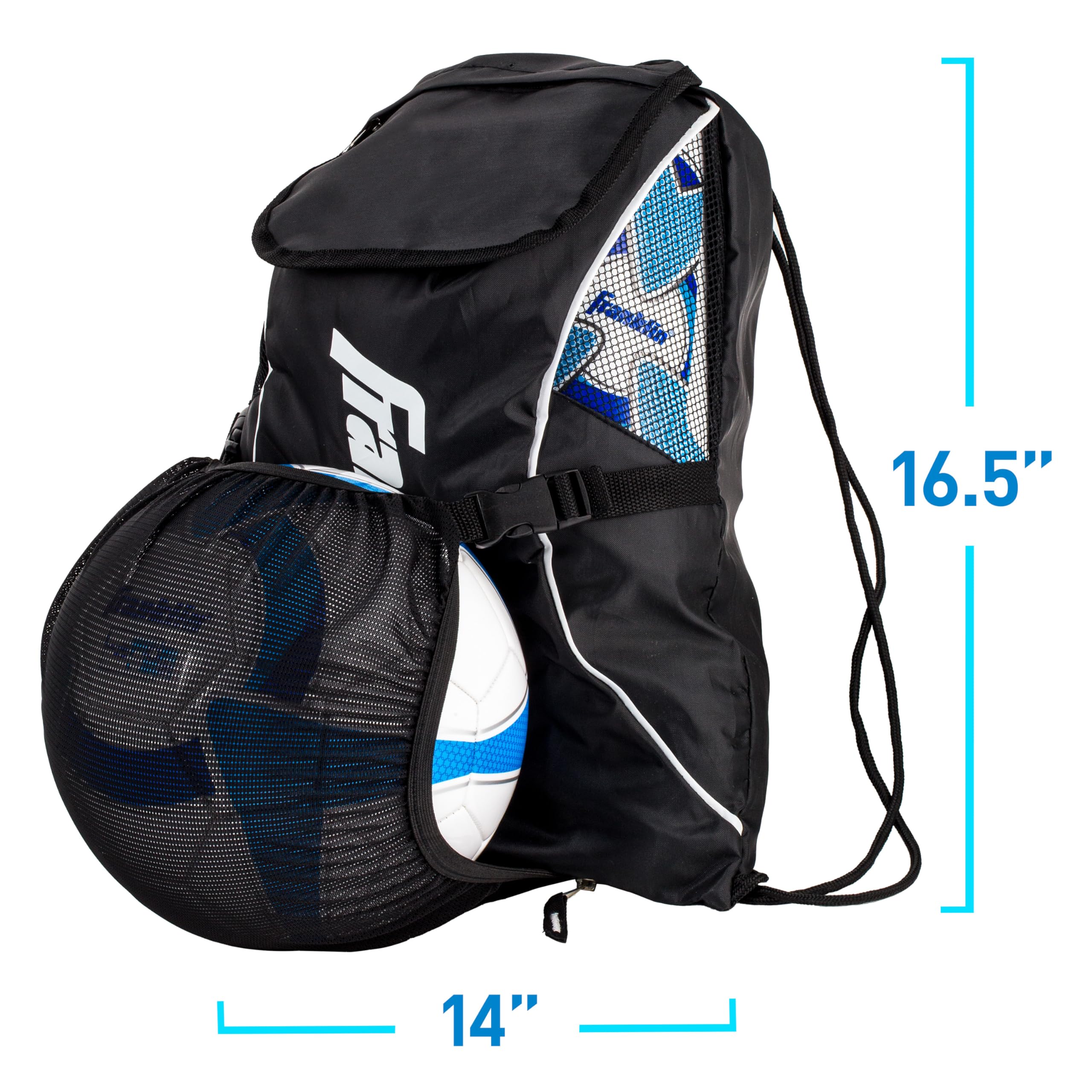 Franklin Sports Soccer Bag with Ball Holder For Boys + Girls Equipment , Cleats + More - Youth + Adult