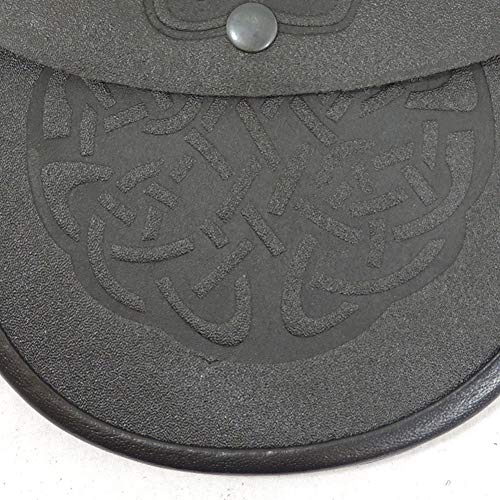 Genuine Leather Celtic Knot Embossed Scottish Sporran w/ Belt