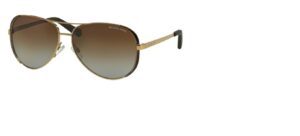 michael kors mk5004 chelsea aviator polarized sunglasses gold w/brown gradient (1014/t5) mk 5004 1014t5 59mm authentic