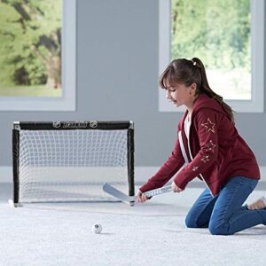 Franklin Sports NHL Youth Mini Hockey Goal + Stick Set - Kids Knee Hockey Goal, Sticks + Foam Mini Balls - (1) Goal, (2) Mini Sticks + (2) Balls Included