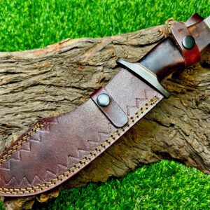 Handmade Damascus Steel 13 Inches Bowie Knife - Solid Perfect Grip Handle