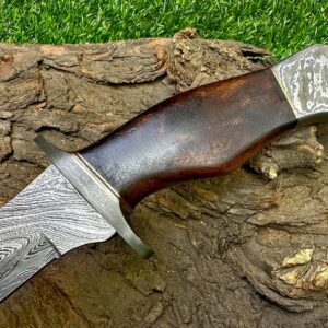 Handmade Damascus Steel 13 Inches Bowie Knife - Solid Perfect Grip Handle