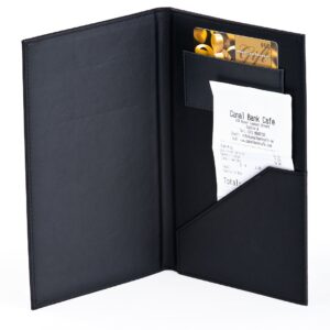 Displays2go Synthetic Leather Thank You Guest Check Presenter Holder, Set of 25