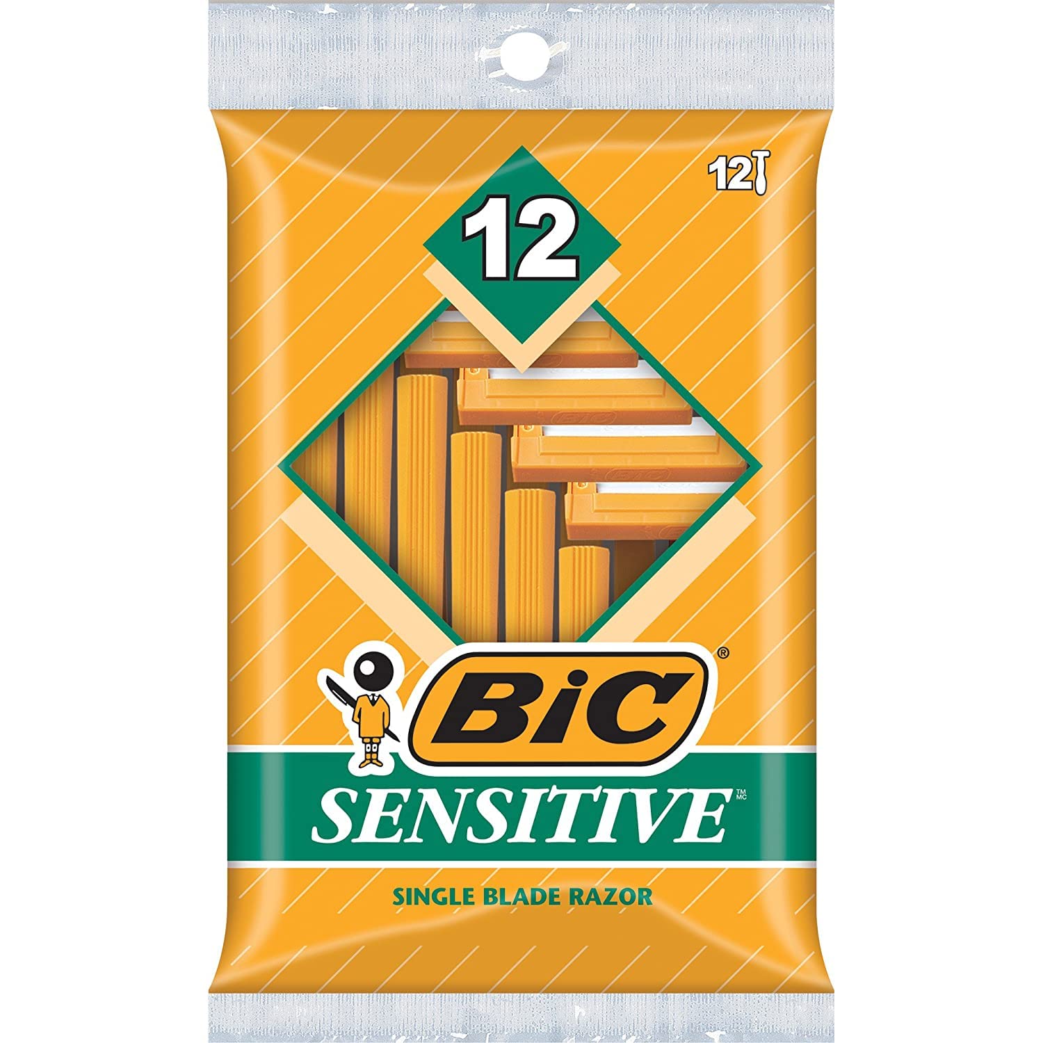 Bic Single Blade Shavers Sensitive Skin - 12 ct (3 packs of 12)