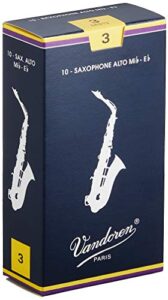 vandoren sr213 alto sax traditional reeds strength 3; box of 10