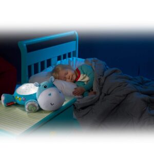 Fisher-Price Hippo Projection Soother, Blue, Plush Nursery Sound Machine with Lights, Music and Sounds