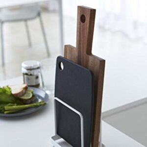 Yamazaki Home Plate Cutting Board Stand – Kitchen Storage Rack Holder Organizer