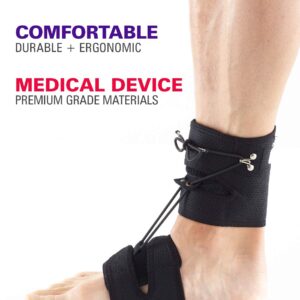 Neo-G Drop Foot Daily Support & Relief – Helps with Drop Foot, Nerve Injury, Foot Position, Relieve Pressure, Ankle & Foot Orthosis – Class 1 Medical Device - L - Black