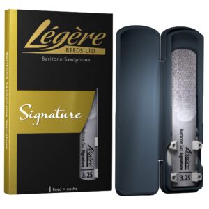 Légère Reeds - Baritone Saxophone Reed, Signature, Strength 3.25 (BSG3.25) - Premium Synthetic Woodwind Reed