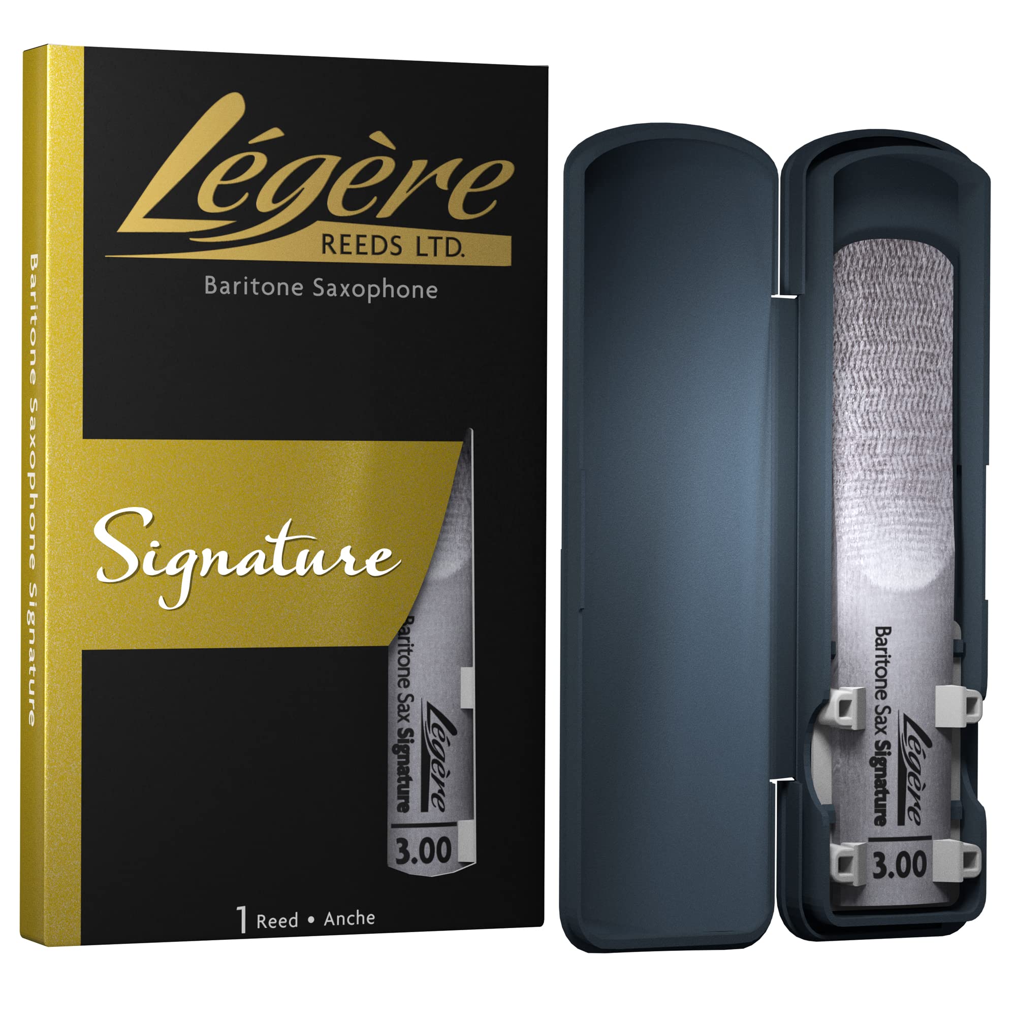 Légère Reeds - Baritone Saxophone Reed, Signature, Strength 3.00 (BSG3.00) - Premium Synthetic Woodwind Reed