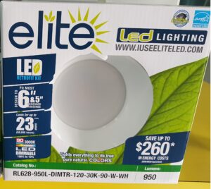 elite rl628 5/6" led retrofit module, 3000k - dimmable - 90cri