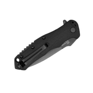 Kershaw RJ Tactical 3.0 Pocketknife, 3" 8Cr13MoV Stainless Steel Drop Point Plain Edge Blade, One-Handed Assisted Flipper Opening EDC,Black