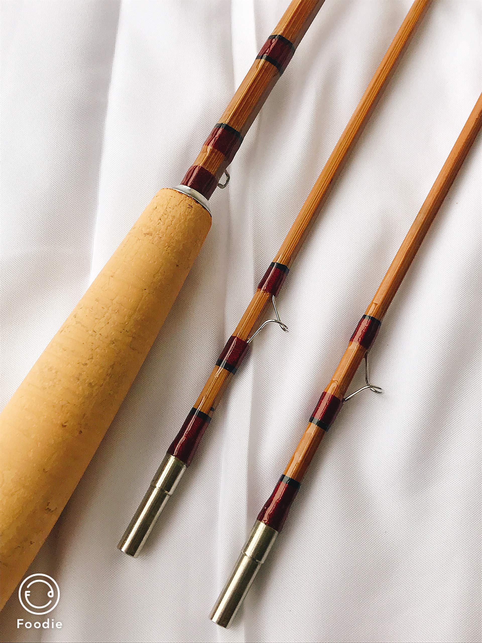 New Bamboo Fly Rod 7'6" for #5 Line Wt,2 Piece with 2 Tips.