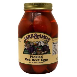 Jake & Amos Red Beet Pickled Eggs, 32 Oz. Jar (Pack of 2)