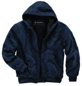 dri-duck men's 5020 cheyenne hooded work jacket, navy, x-large