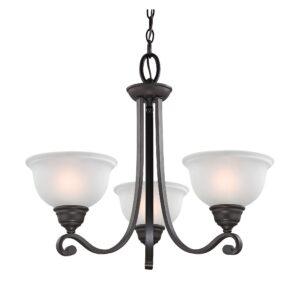 cornerstone lighting 2303ch/10 thomas lighting hamilton 3-light chandelier, 25" x 25" x 21", oil rubbed bronze