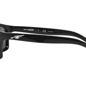 Arnette AN4207 Boiler Rectangular Sunglasses, Black/Grey Polarized, 61 mm