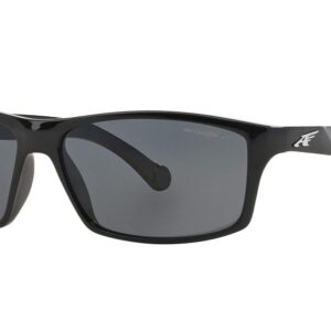 Arnette AN4207 Boiler Rectangular Sunglasses, Black/Grey Polarized, 61 mm