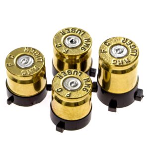 controller bullet buttons for xbox one series x s - made using real 9mm spent bullet casings - includes tools