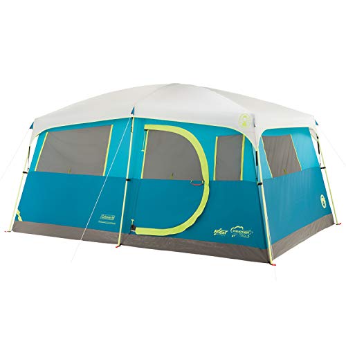 Coleman 8-Person Camping Tent with Built-in Closet | Tenaya Lake Cabin Tent with Fast Pitch Setup