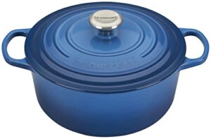 le creuset enameled cast iron signature round dutch oven, 5.5 qt., marseille