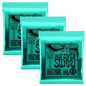 ernie ball 2626 not even slinky 12-56 (3 pack bundle)