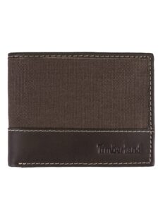 timberland men's baseline canvas passcase, charcoal, one size