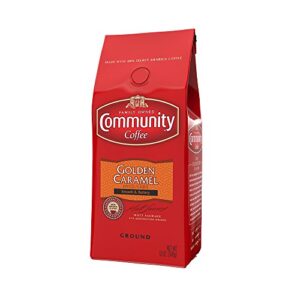 Community Coffee Golden Caramel Flavored 12 Ounces, Medium Roast Ground Coffee, 12 Ounce Bag (Pack of 1)