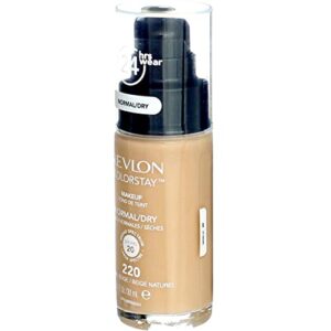 Revlon ColorStay for Normal/Dry Skin Makeup, Natural Beige [220] 1 oz (Pack of 2)