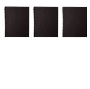 muji moma double ring notebook b5 80sheets - pack of 3books dark grey