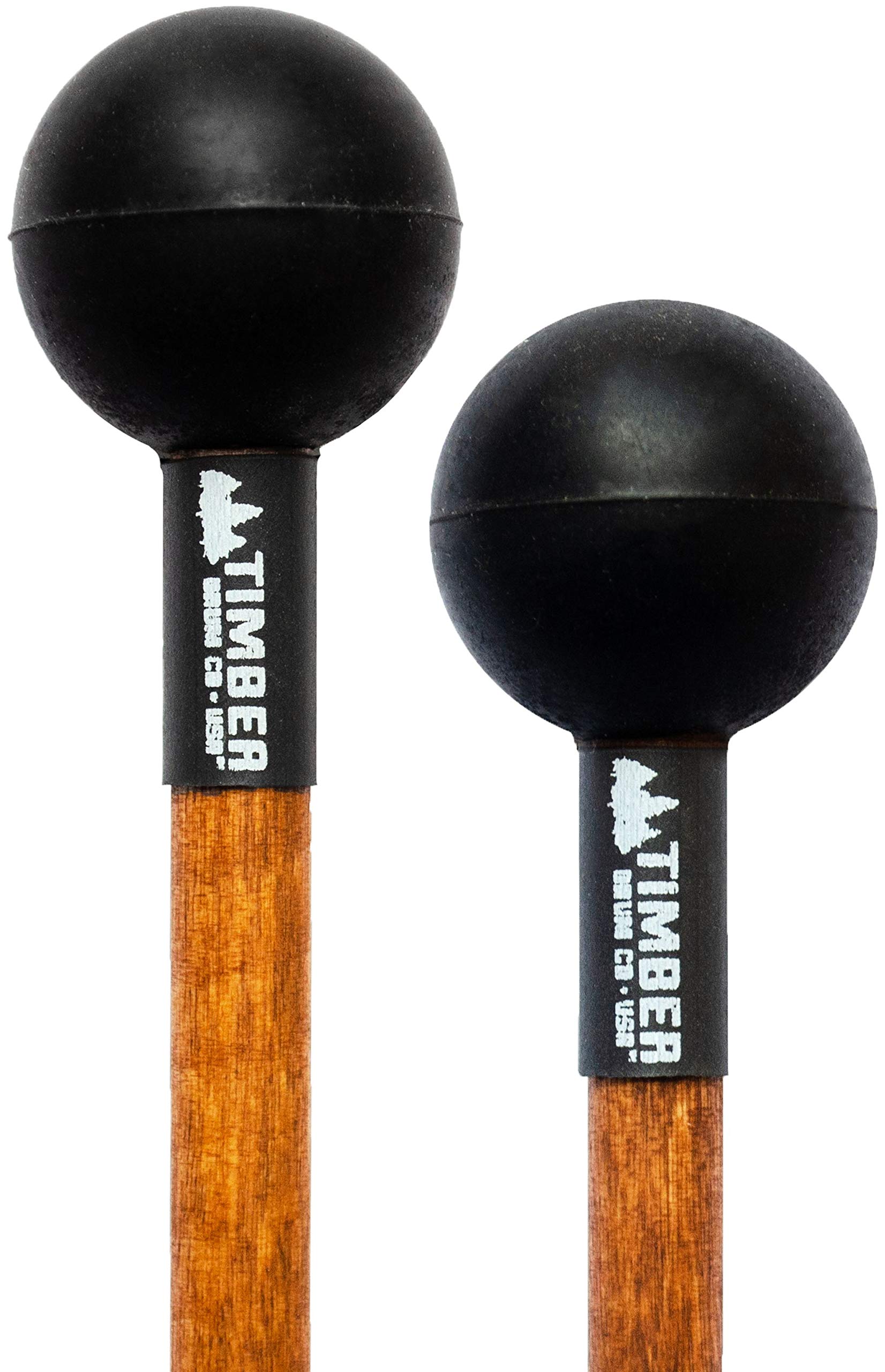 Timber Drum Co. Soft Rubber Percussion Mallets for Tongue Drum or Keyboard Music, Birch Handles 15.25"