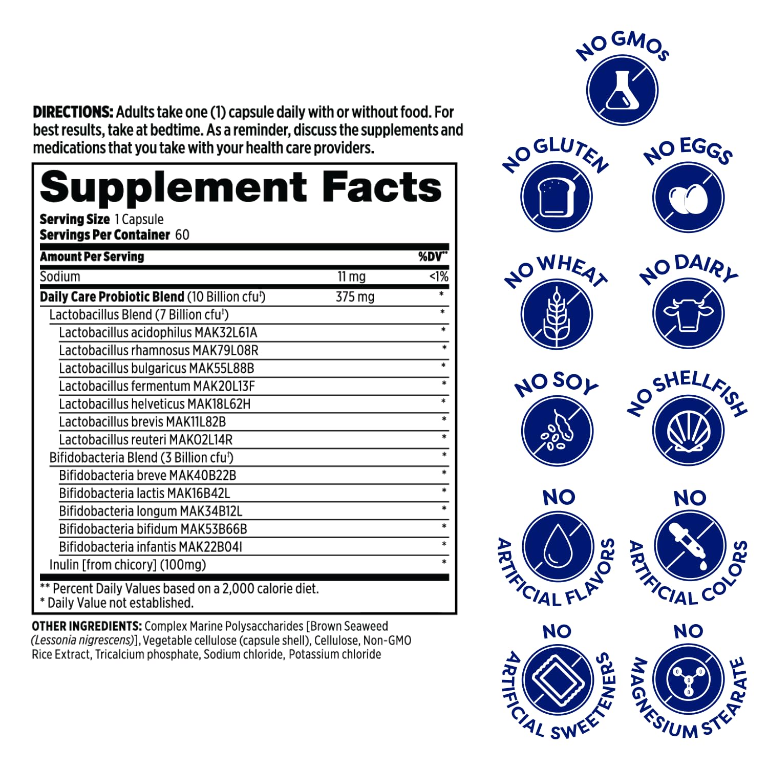 Probulin Daily Care Probiotic, 60 Capsules