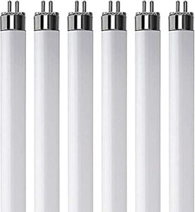 f13t5cw – t5 21 inch under counter fluorescent bulbs cool white 4100k 13-watt f13t5/cw 21” cw long life replacement tubes for under cabinet lights – pack of 6 bulbs