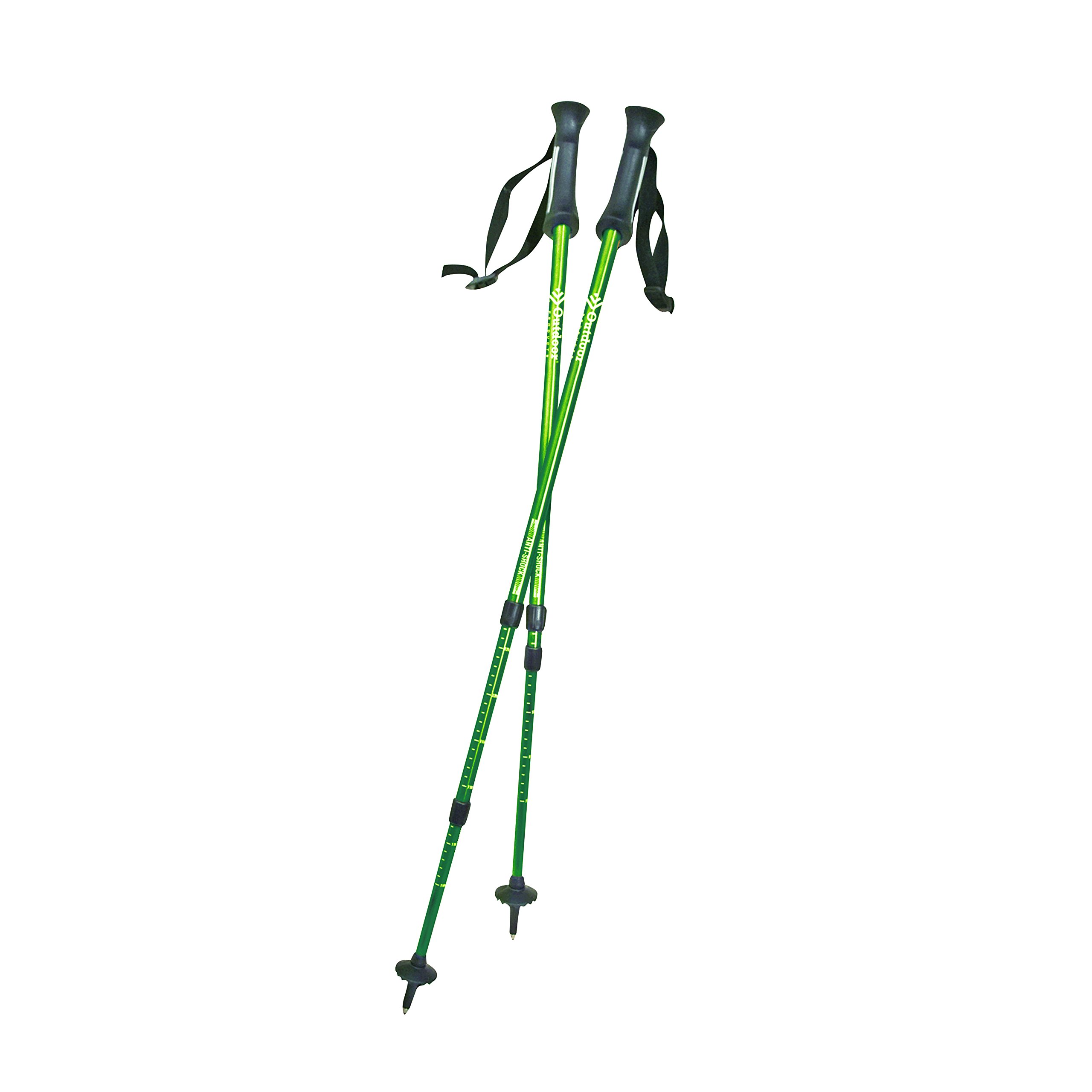 Outdoor Products Apex Trekking Pole Set (Black) (Lime)