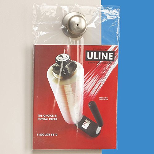 Uline 9" x 14" 1.5 mil Clear Doorknob Bags, Bundle of 100, Literature Drop Bags ( S-2177C)