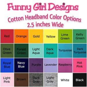 Funny Girl Designs Personalized Monogrammed Embroidered Basketball Patch Cotton Stretch Headband