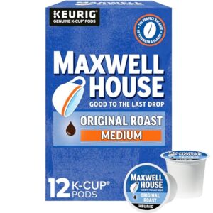 maxwell house original roast medium roast keurig k-cup coffee pods (12 ct box)