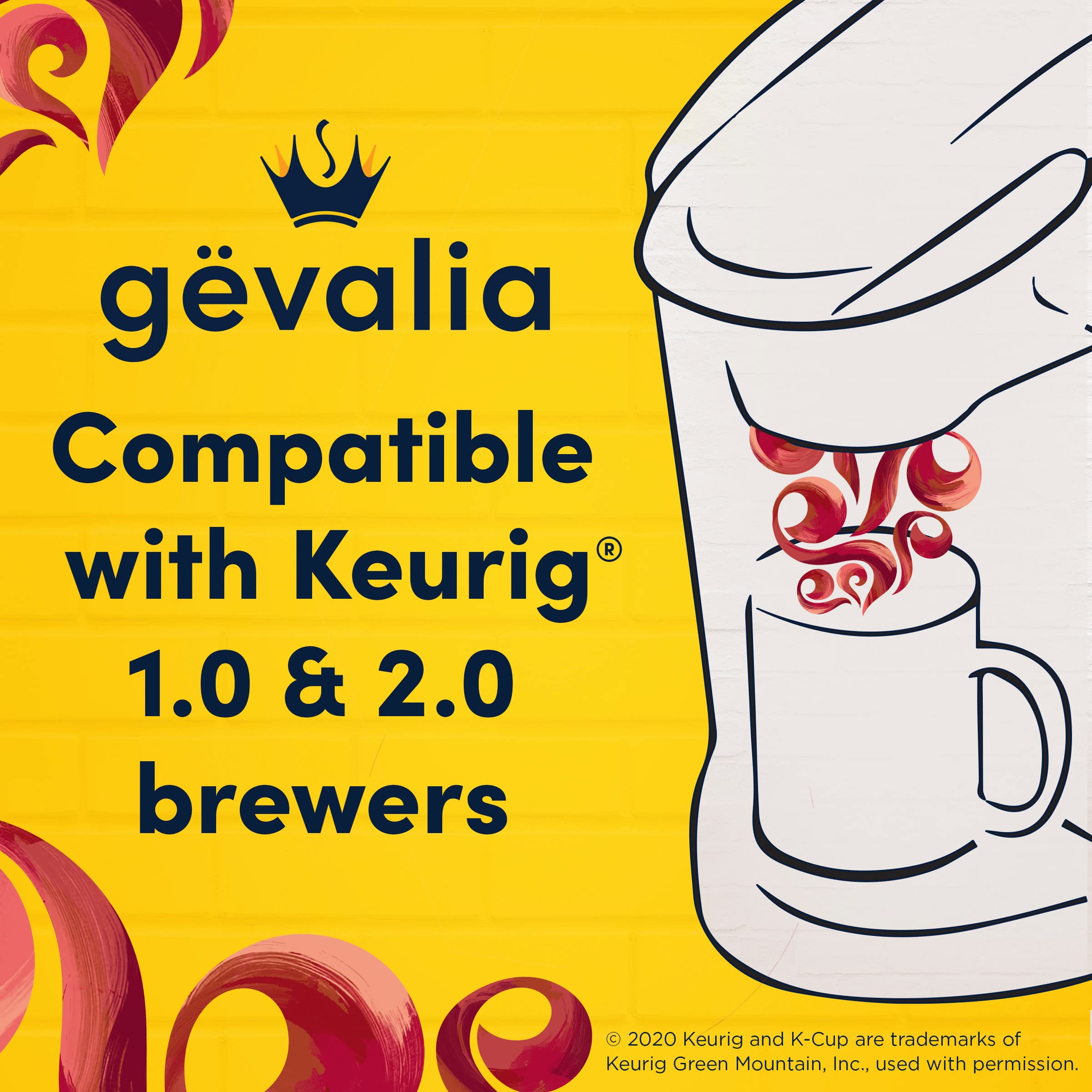 Gevalia Frothy 2-Step Cappuccino Espresso Keurig K-Cup Coffee Pods & Froth Packets Kit (6 ct Box)