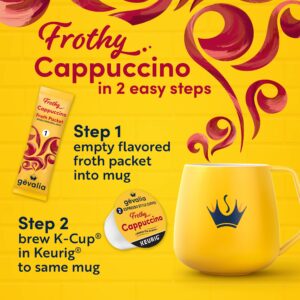 Gevalia Frothy 2-Step Cappuccino Espresso Keurig K-Cup Coffee Pods & Froth Packets Kit (6 ct Box)