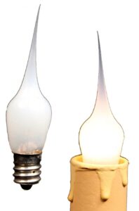 creative hobbies® mini country style silicone dipped candle light bulbs, 3 watt -pack of 10 bulbs