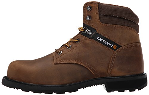 Carhartt Men's Traditional Welt 6" Steel Toe Work Boot Construction, Crazy Horse Brown Oil Tanned, 12 Wide