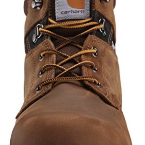 Carhartt Men's Traditional Welt 6" Steel Toe Work Boot Construction, Crazy Horse Brown Oil Tanned, 12 Wide