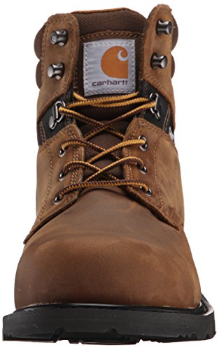 Carhartt Men's Traditional Welt 6" Steel Toe Work Boot Construction, Crazy Horse Brown Oil Tanned, 12 Wide