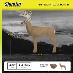 Big Shooter Crossbow Buck 3D Archery Target with Replaceable Core, Brown