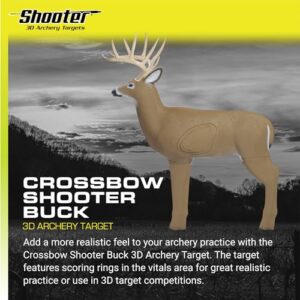 Big Shooter Crossbow Buck 3D Archery Target with Replaceable Core, Brown