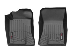 weathertech custom fit floorliners for ford mustang shelby gt350r, mustang shelby gt500, mustang, mustang mach 1, mustang shelby gt350-1st row (446991), black