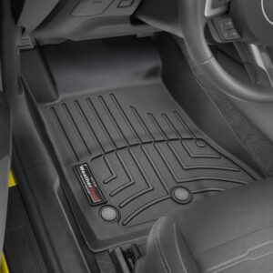 WeatherTech Custom Fit FloorLiners for Ford Mustang Shelby GT350R, Mustang Shelby GT500, Mustang, Mustang Mach 1, Mustang Shelby GT350-1st Row (446991), Black